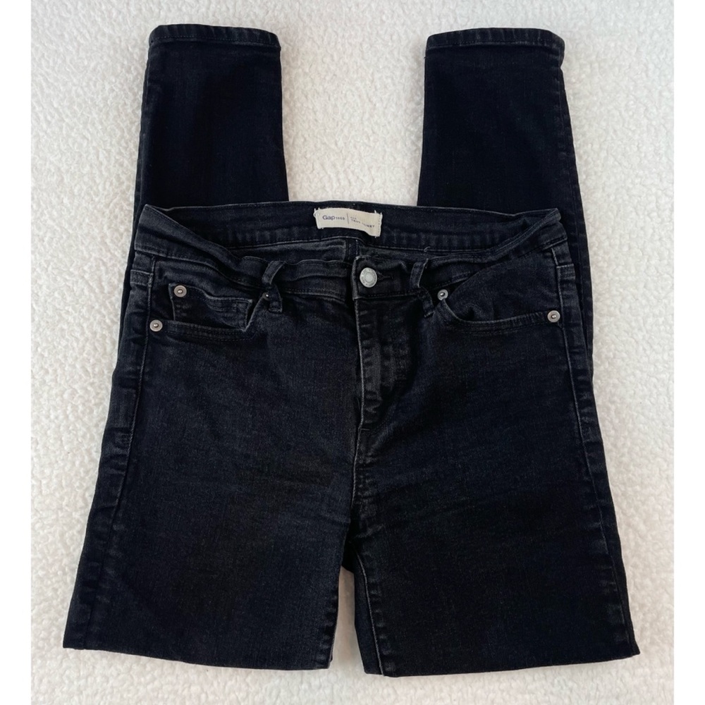GAP • 1969 Classic Black True Skinny Jeans, 29S - Picture 5 of 16